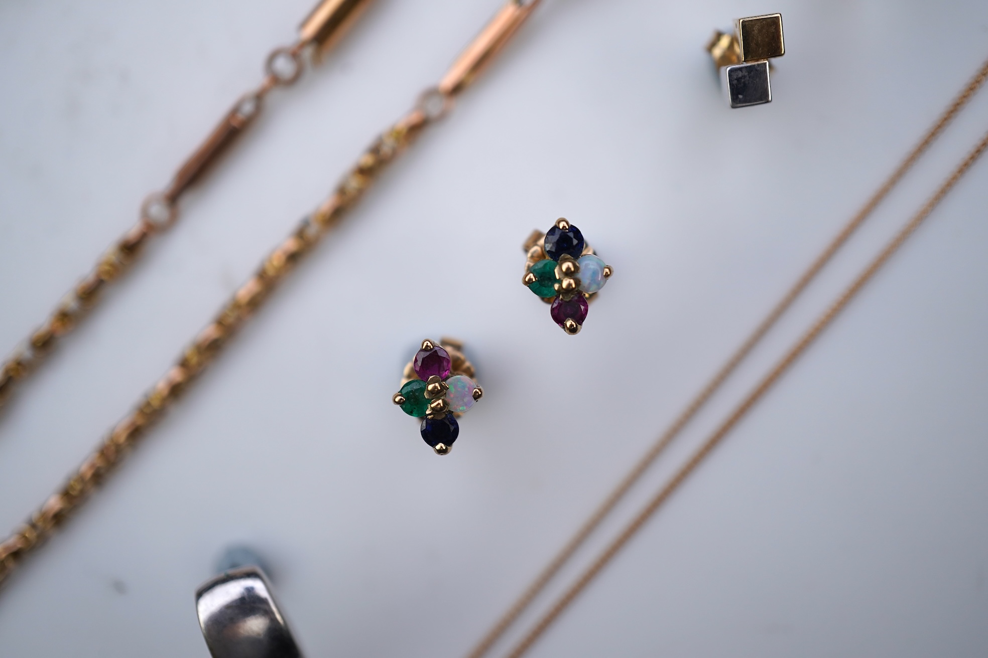 A collection of jewels and watches